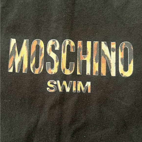MOSCHINO Swim T Shirt Mens Black Tee Medium - Nwt- Model V3A0706 - Picture 7 of 10